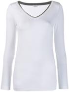 Brunello Cucinelli Ribbed T-shirt - White