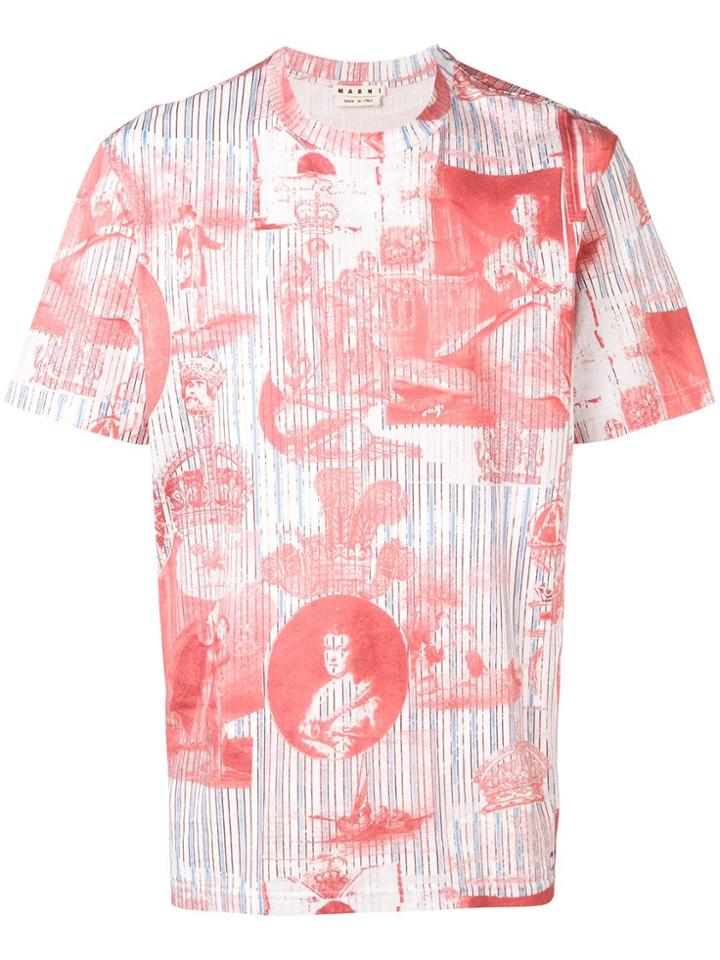 Marni Layered Art Print T-shirt - Pink