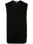 Yohji Yamamoto - V-neck Sleeveless T-shirt - Men - Cotton - 3, Black, Cotton