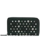 Jimmy Choo Star Studded Zip Around Wallet - Black