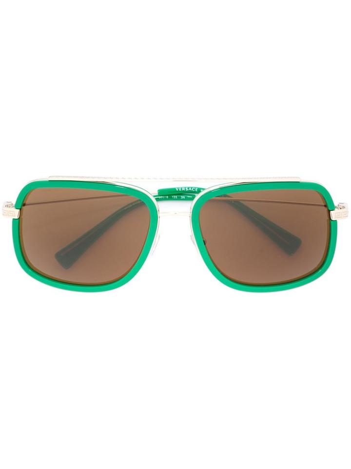 Versace 'fluo Pilot' Sunglasses, Women's, Green, Acetate/metal