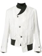 Ann Demeulemeester Grise Asymmetric Jacket, Men's, Size: Medium, White, Acetate/rayon/cotton/silk