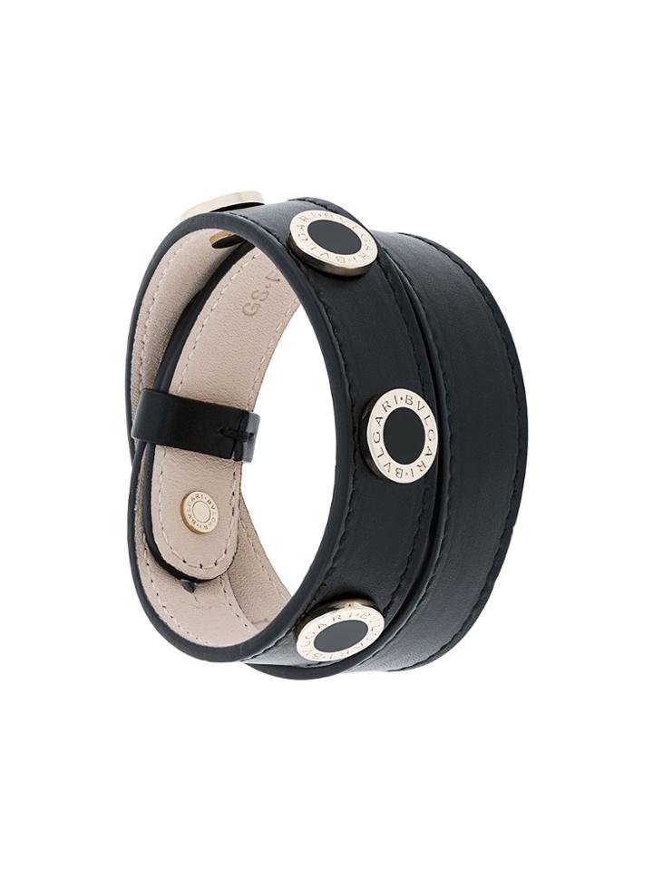 Bulgari Double Strap Bracelet - Black