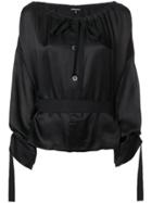 Ann Demeulemeester Blanche Belted Blouse - Black
