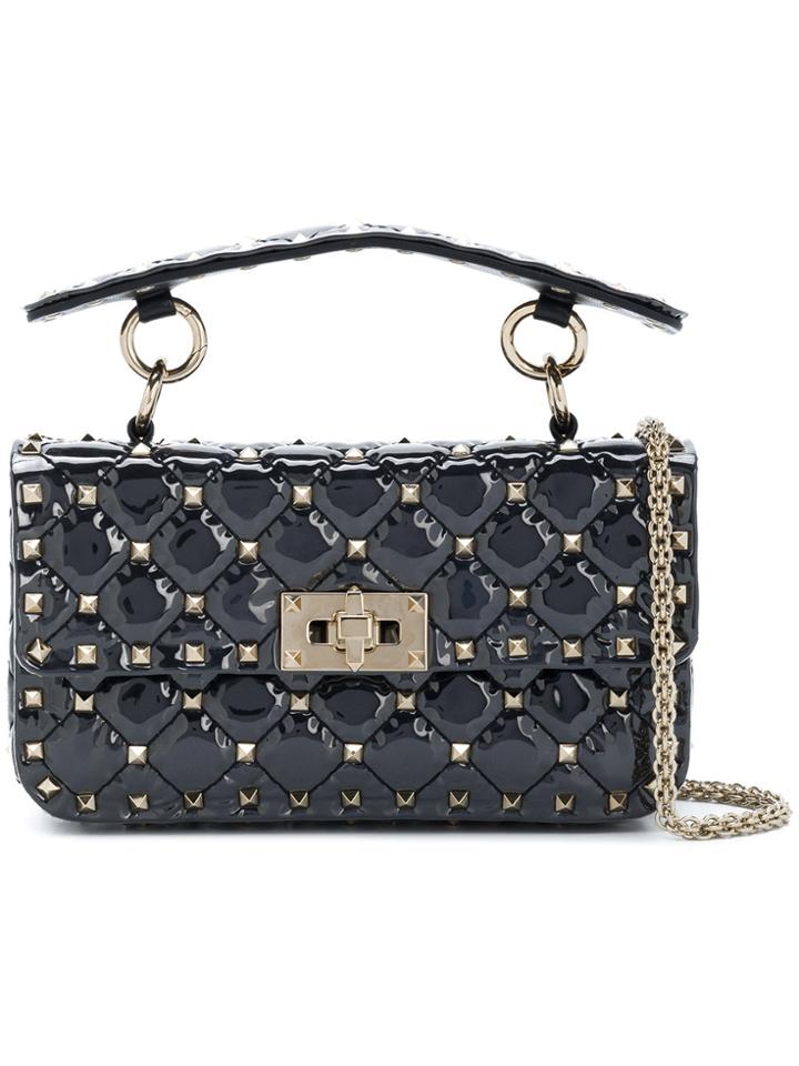 Valentino Rockstud Spike Shoulder Bag - Grey
