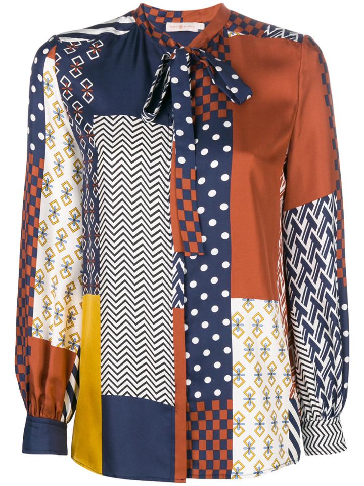 Tory Burch Print Mix Blouse - Brown