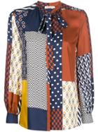 Tory Burch Print Mix Blouse - Brown