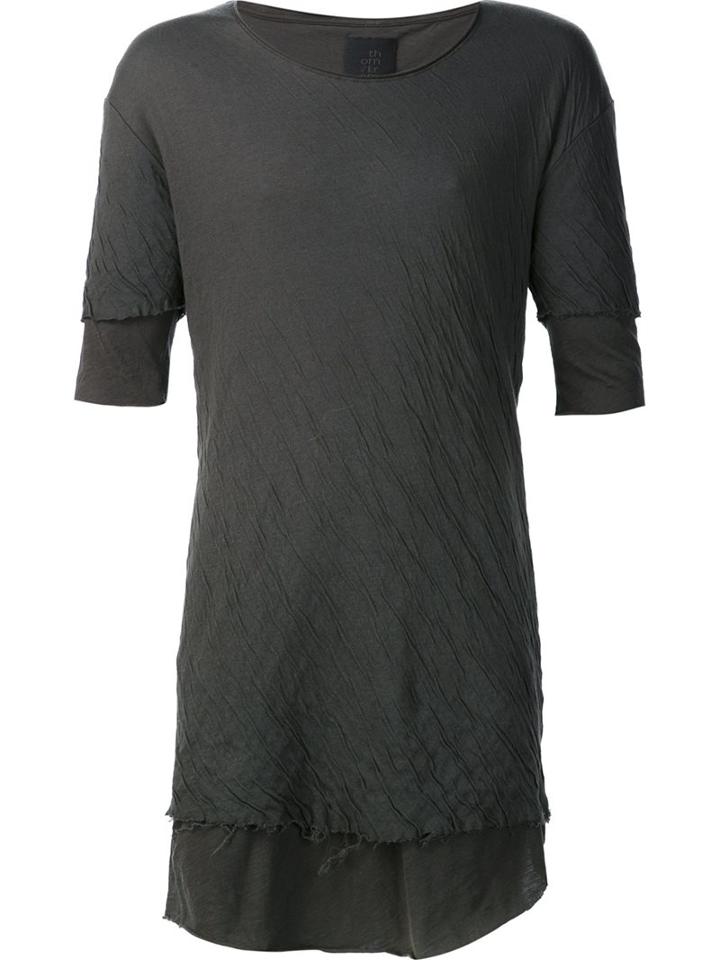 Thom Krom Layered T-shirt, Men's, Size: Large, Grey, Cotton