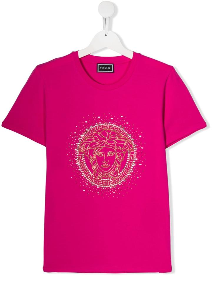 Young Versace Branded T-shirt - Pink