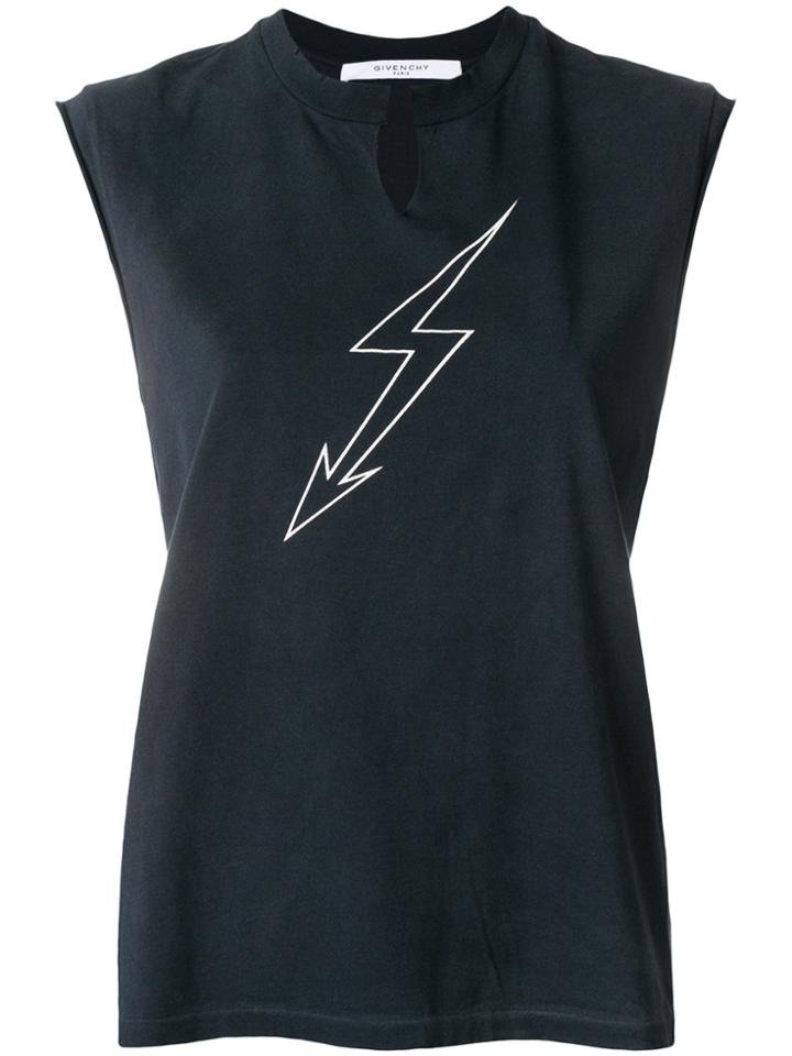 Givenchy Lightning Print Sleeveless Top - Blue