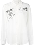 Maison Margiela - Pointed Collar Shirt - Women - Silk/polyester/ceramic - 44, White, Silk/polyester/ceramic