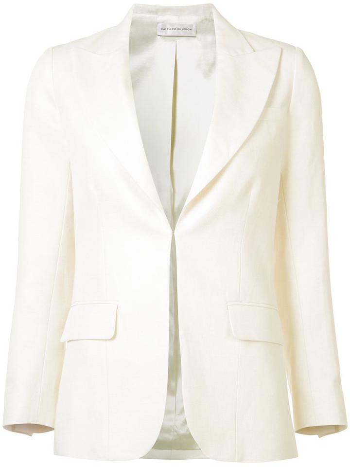 Faith Connexion - Flap Pocket Blazer - Women - Cotton/linen/flax/viscose - 40, White, Cotton/linen/flax/viscose