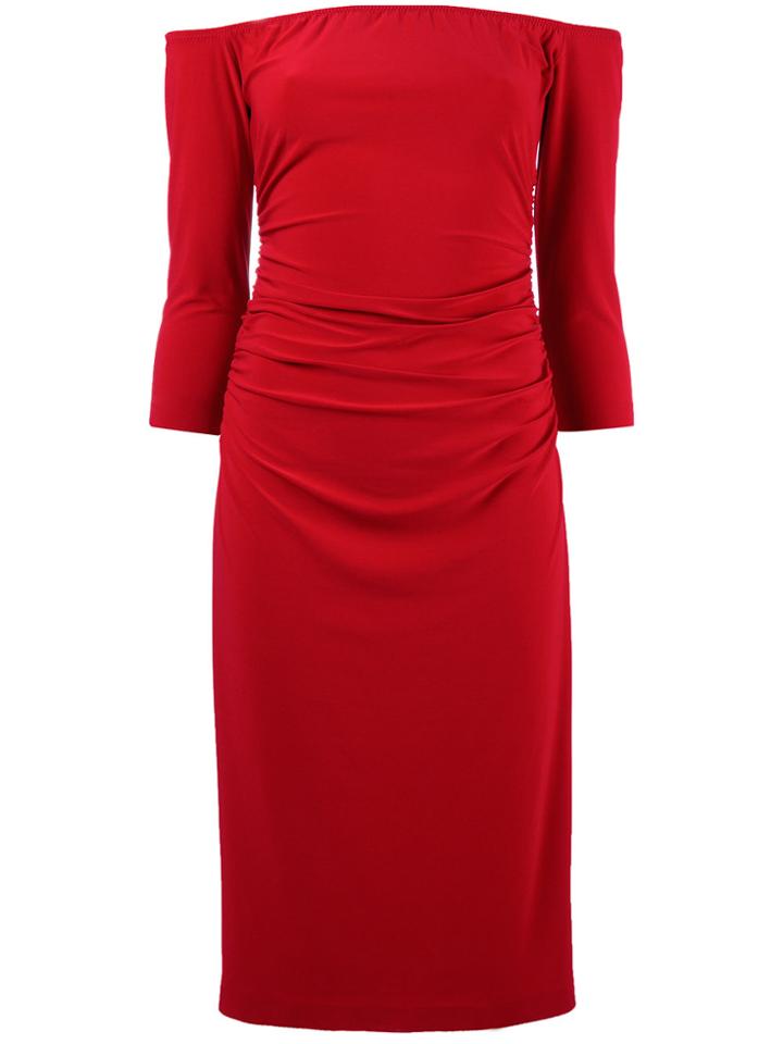 Norma Kamali Off-shoulders Shirred Waist Dress