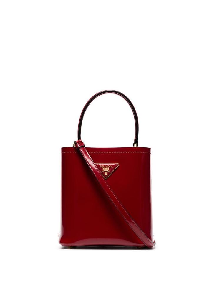 Prada Small Panier Tote - Red