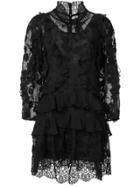 Rebecca Taylor Ruffle Long-sleeve Dress - Black