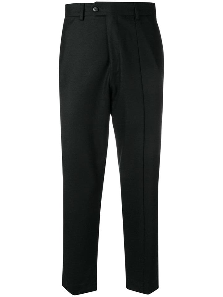 Sartorial Monk Slim-fit Tailored Trousers - Black
