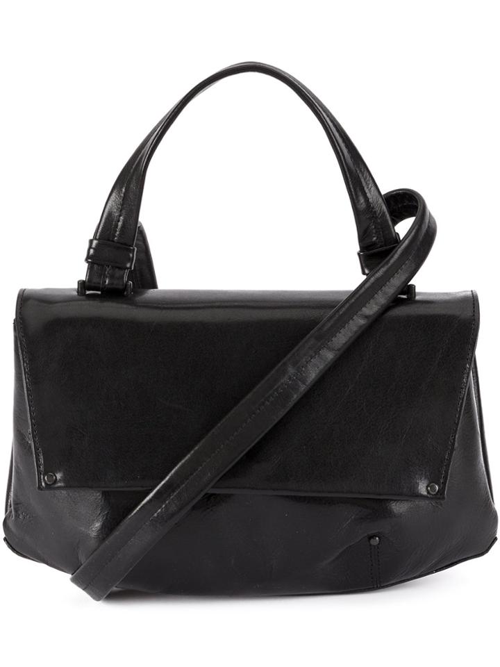 Yohji Yamamoto Flap Closure Crossbody Bag - Black