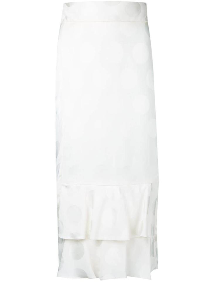 Tatuna Nikolaishvili Flared Hem Pencil Skirt - White