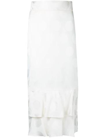 Tatuna Nikolaishvili Flared Hem Pencil Skirt - White