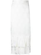 Tatuna Nikolaishvili Flared Hem Pencil Skirt - White