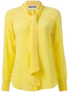 Moschino Pussybow Blouse, Women's, Size: 44, Yellow/orange, Silk