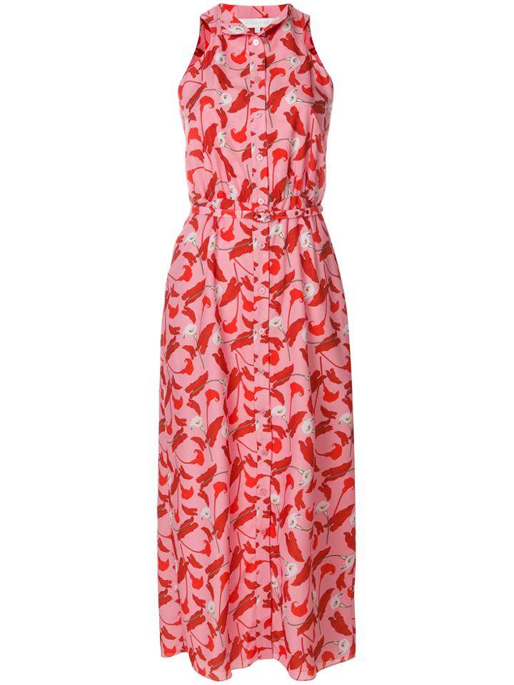 Borgo De Nor Floral Print Shirt Dress - Pink & Purple