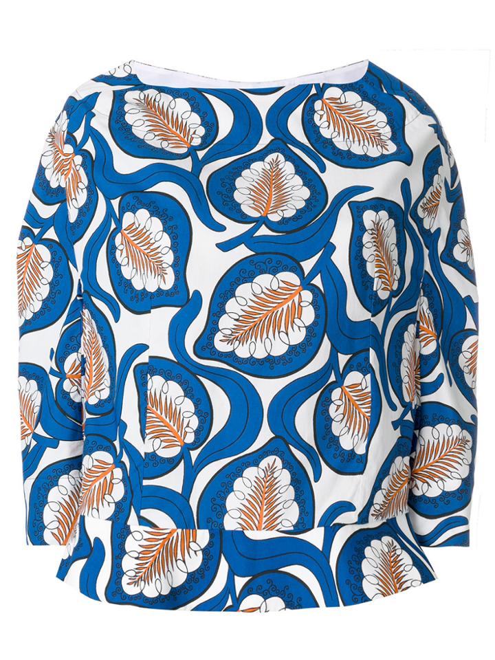 Marni Boxy Peplum Top - Blue