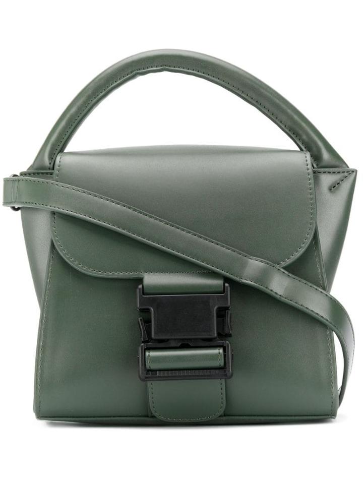 Zucca Mini Buckled Tote - Green