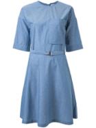 Maison Kitsuné Jade Chambray Dress, Women's, Size: 36, Blue, Cotton