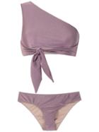 Adriana Degreas One Shoulder Bikini Set - Purple