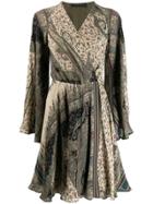 Etro Long-sleeve Mini Dress - Neutrals
