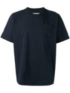 Sacai Crew Neck T-shirt, Men's, Size: 3, Blue, Cotton