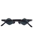 Kuboraum Square Twist Frame Sunglasses, Men's, Black, Acetate/porcelain/bronze