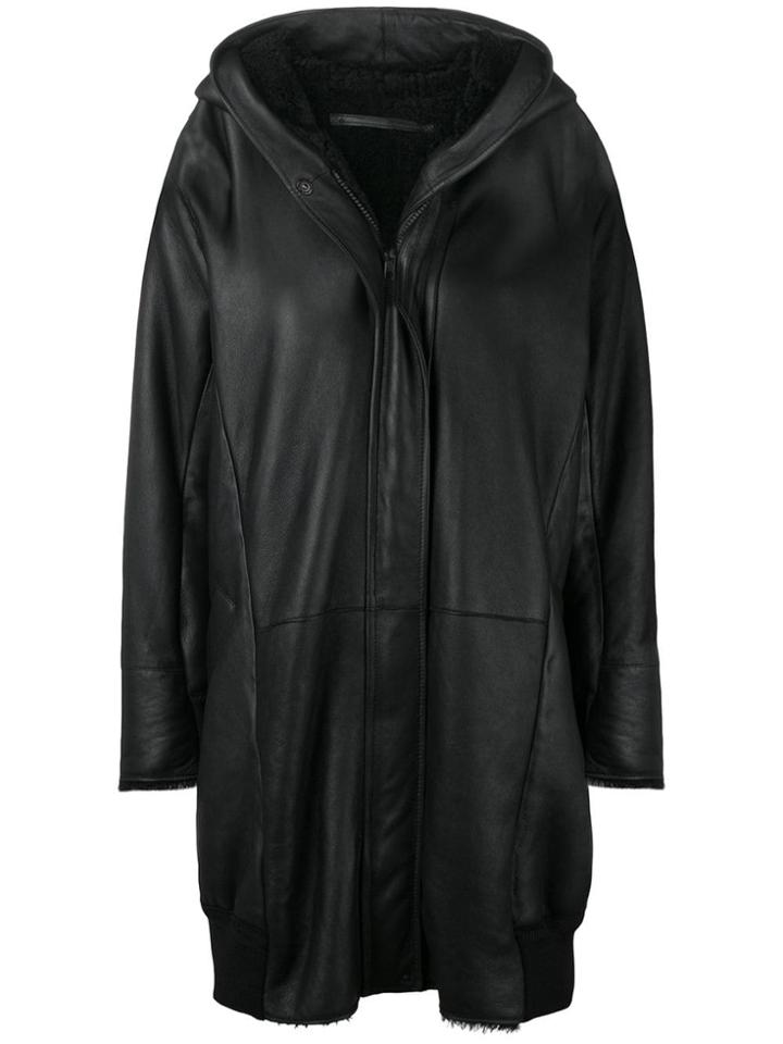 Sylvie Schimmel Hooded Shearling Coat - Black