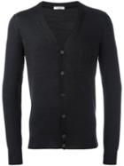 Paolo Pecora V-neck Cardigan, Men's, Size: Large, Grey, Wool