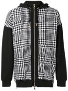 Balmain Houndstooth Print Hoodie - Black