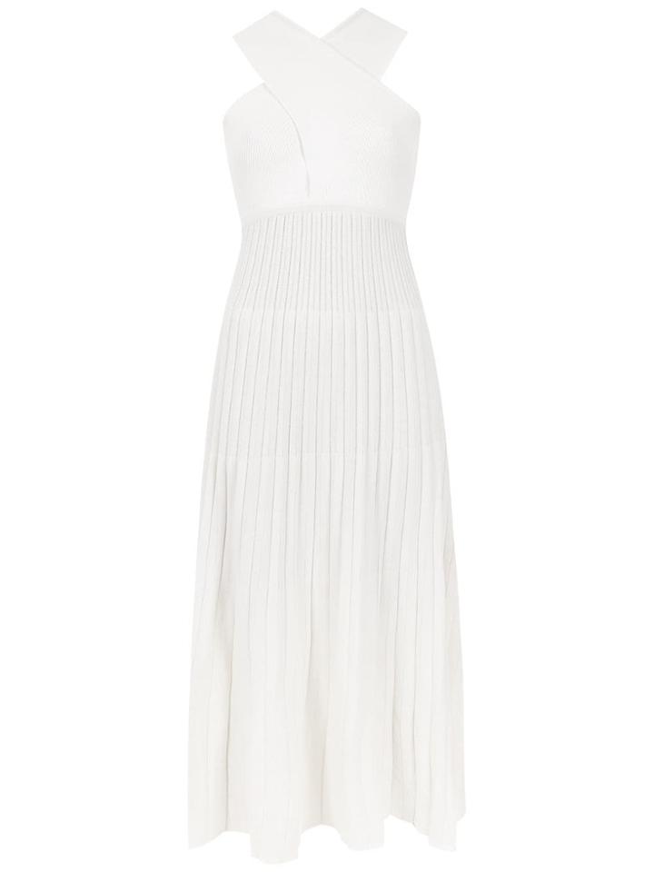 Egrey Knit Midi Dress - White