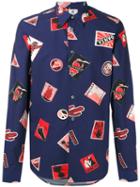 Ps By Paul Smith Multi Printed Shirt, Men's, Size: Medium, Blue, Cotton