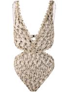 Missoni Mare Feathered Crochet Swimsuit - White