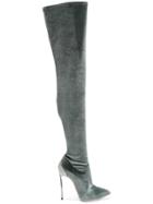 Casadei Techno Blade Over-the-knee Boots - Grey
