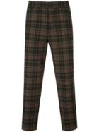 Ymc Hand Me Down Checked Trousers - Brown