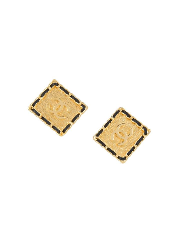 Chanel Vintage Cc Chain Clip-on Earrings - Metallic