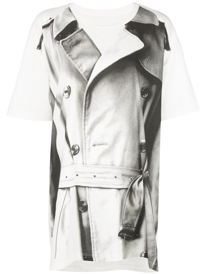 Maison Margiela Trench Coat Print T-shirt - White