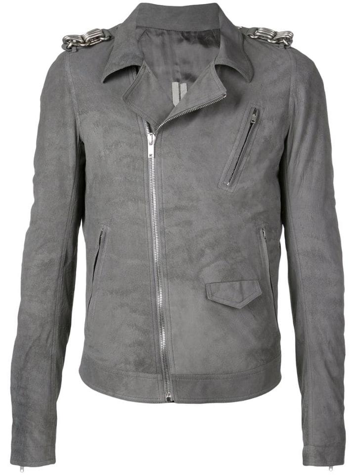 Rick Owens Stooges Biker Jacket - Grey