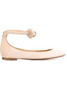 Chloé Ankle Strap Ballerinas - Nude & Neutrals