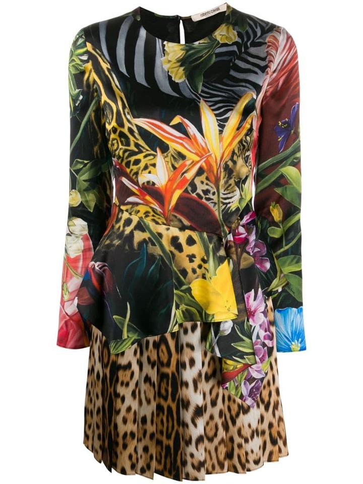 Roberto Cavalli Paradise Found Mini Dress - Yellow
