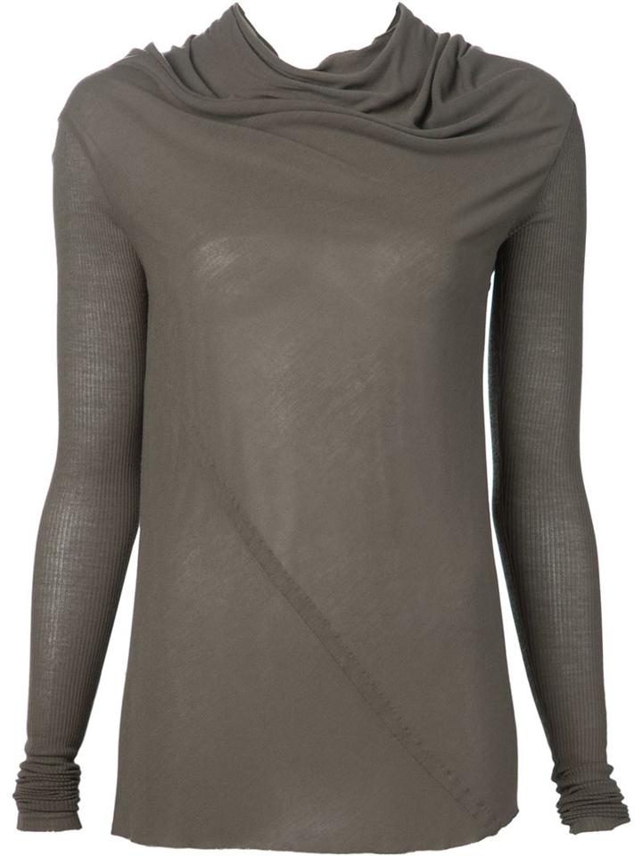 Rick Owens Roll Neck Sweater, Women's, Size: 40, Green, Silk/viscose