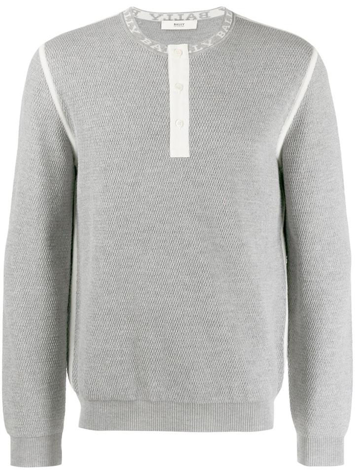 Bally Textured Knit Sweater - Grey