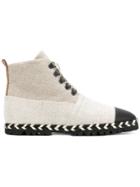 Jw Anderson Lace-up Espadrille Boots - Nude & Neutrals