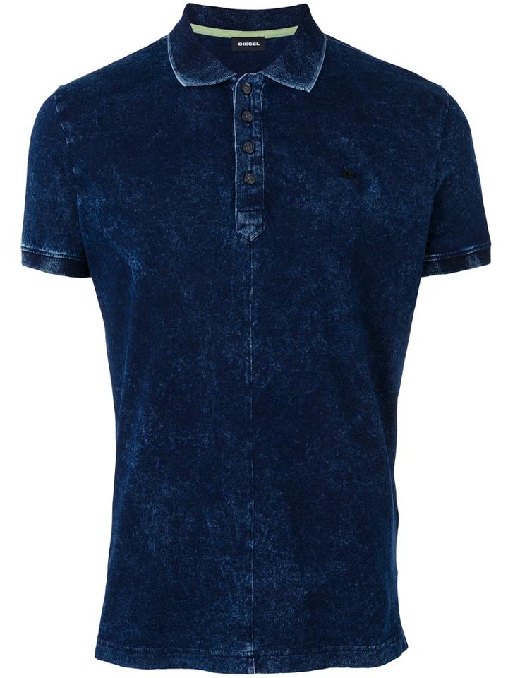 Diesel Denim Polo Shirt, Men's, Size: Small, Blue, Cotton